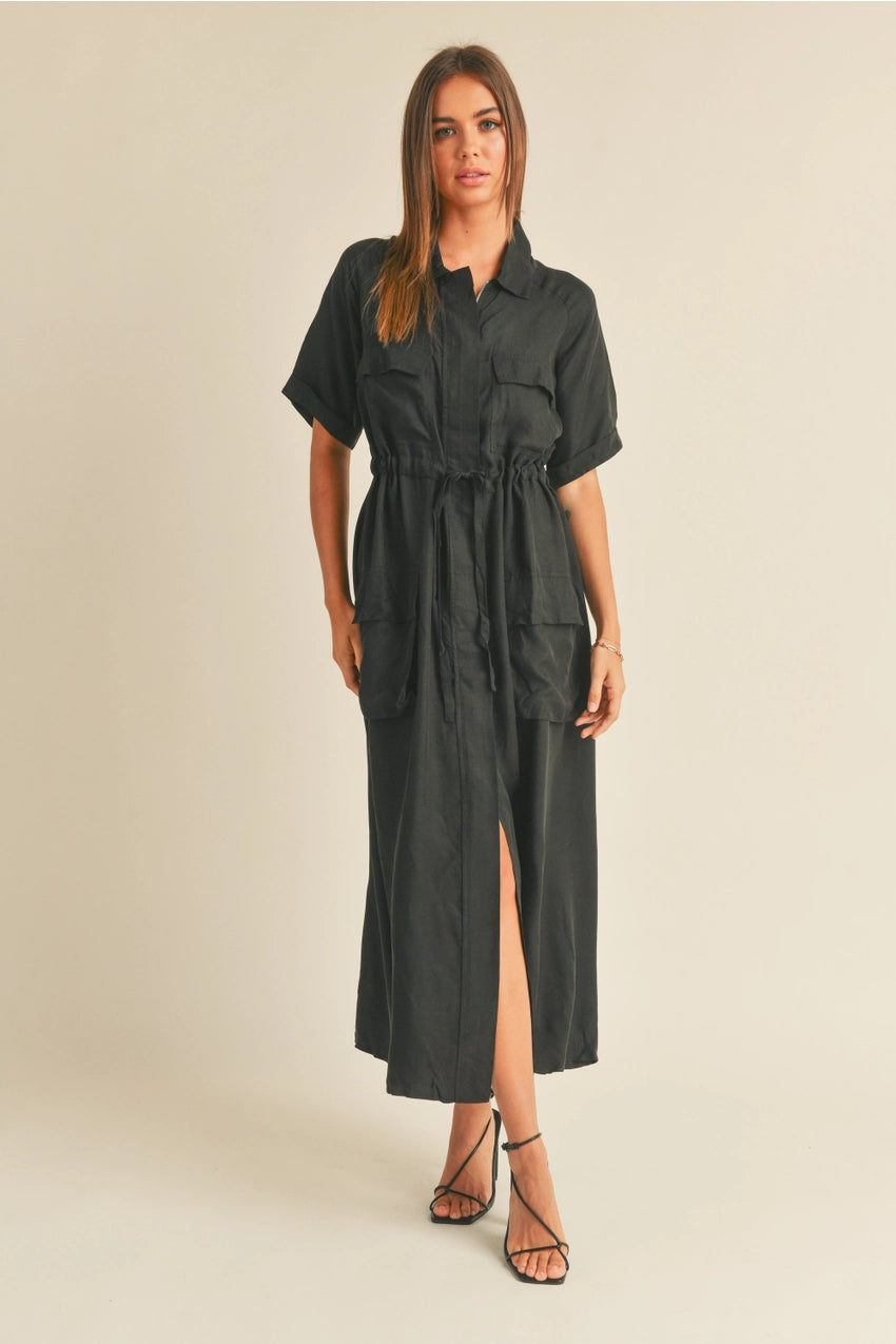 Elena Short Sleeve Viscose Dress