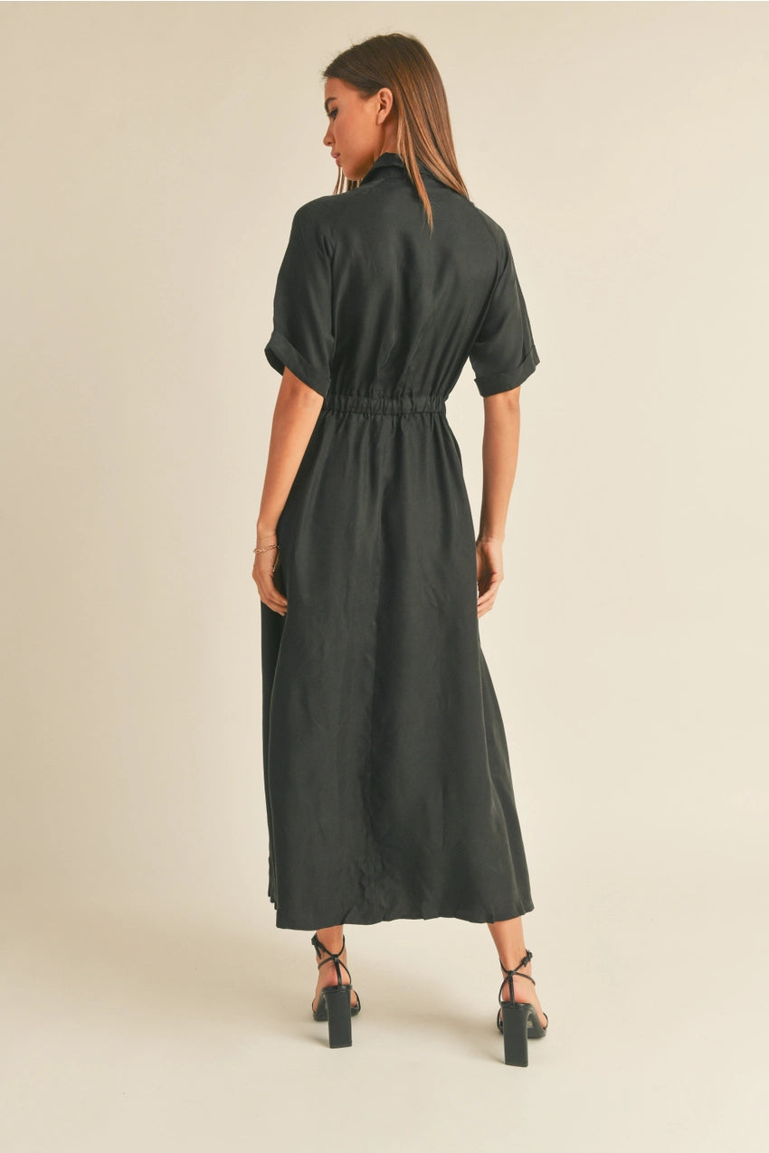 Elena Short Sleeve Viscose Dress