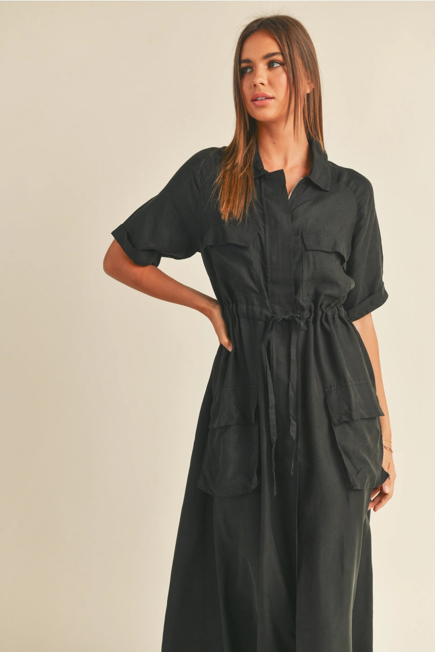 Elena Short Sleeve Viscose Dress