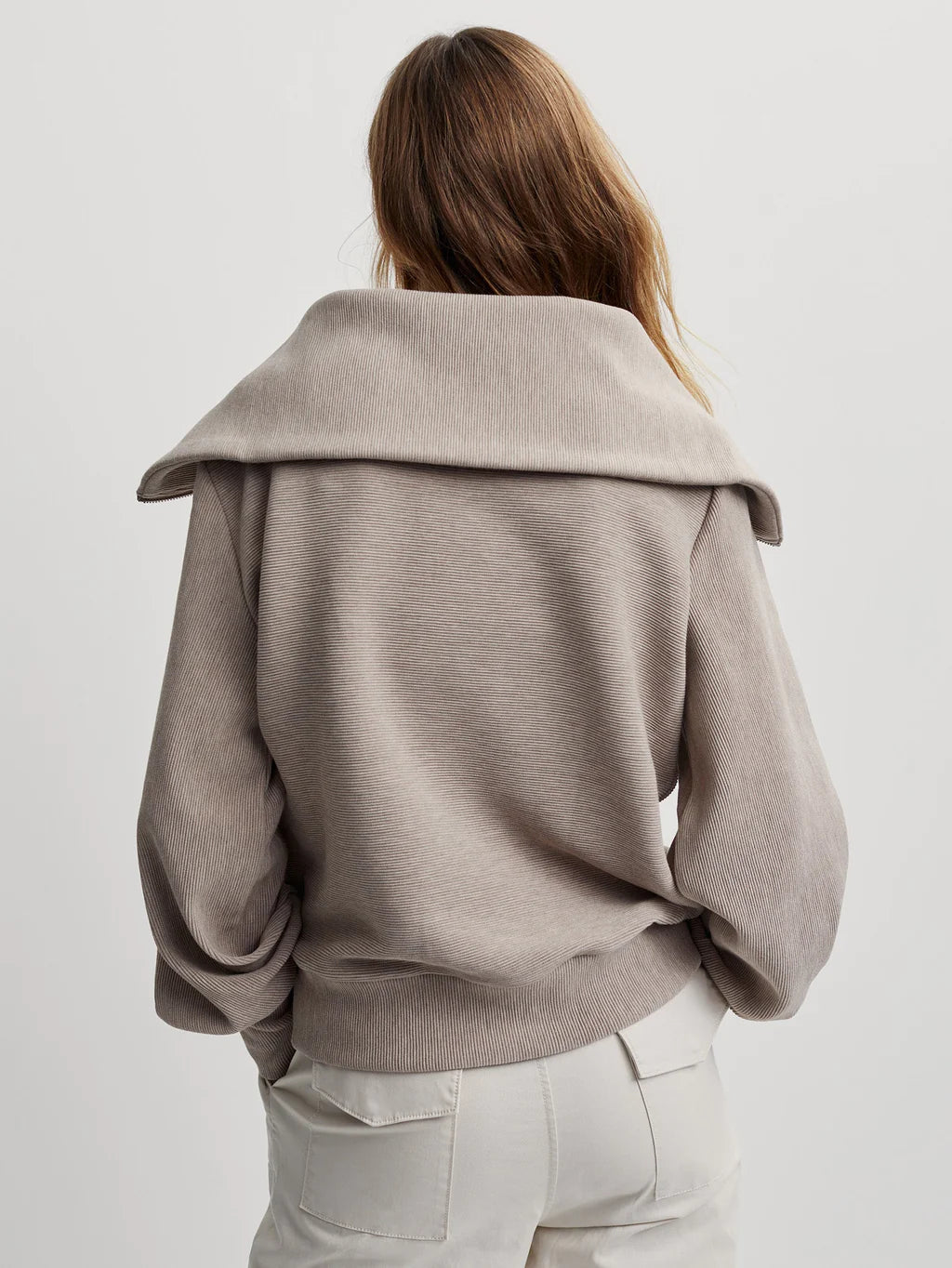 Vine Half Zip Sweater in Taupe