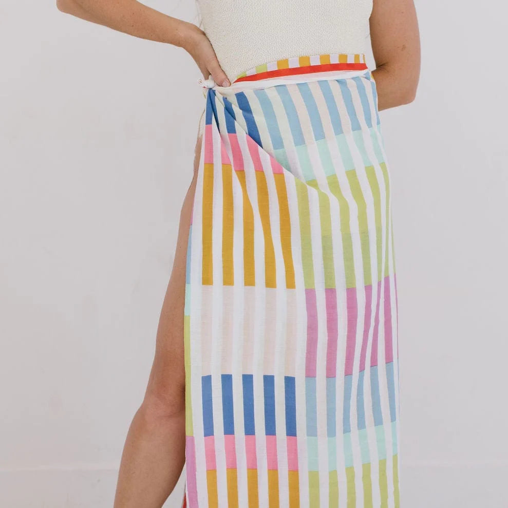 Rainbow Stripe Sarong- Final Sale