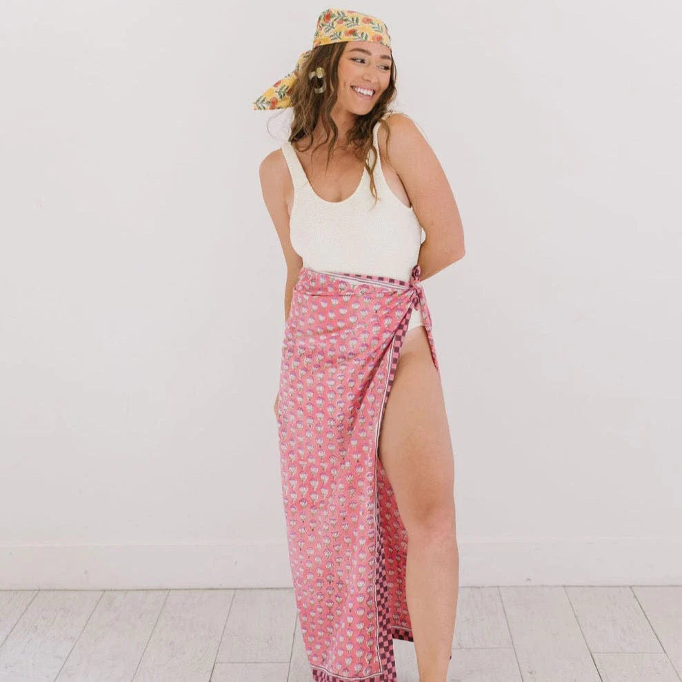 Raspberry Sarong- Final Sale